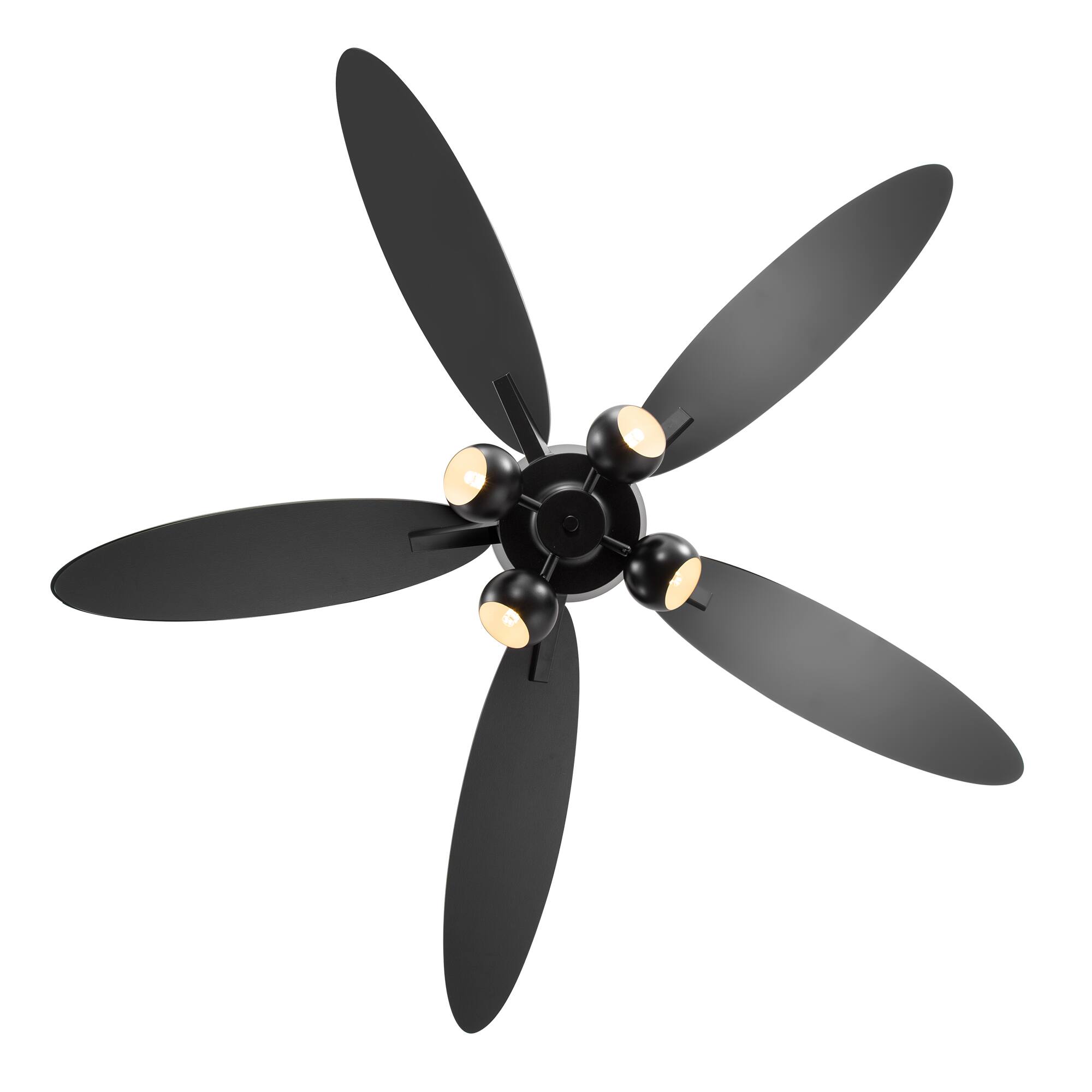 Alt View 9. Breezary - Breezary 52-Inch Ceiling with Light Kit, 5 Plywood Blades, 6-Speed DC Motor, 5''&10'' Downrods, Remote & Memory Function - Matte Black.
