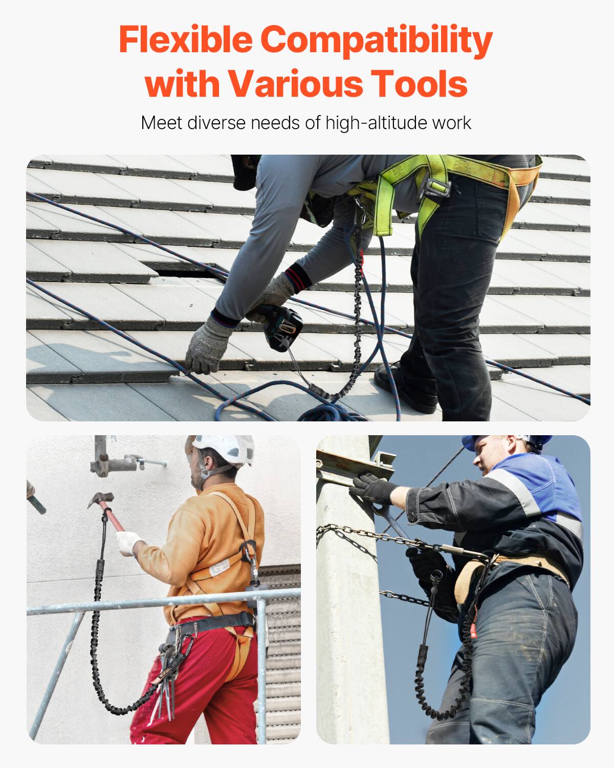 Flexible Compatibility with Various Tools  
Meet diverse needs of high-altitude work