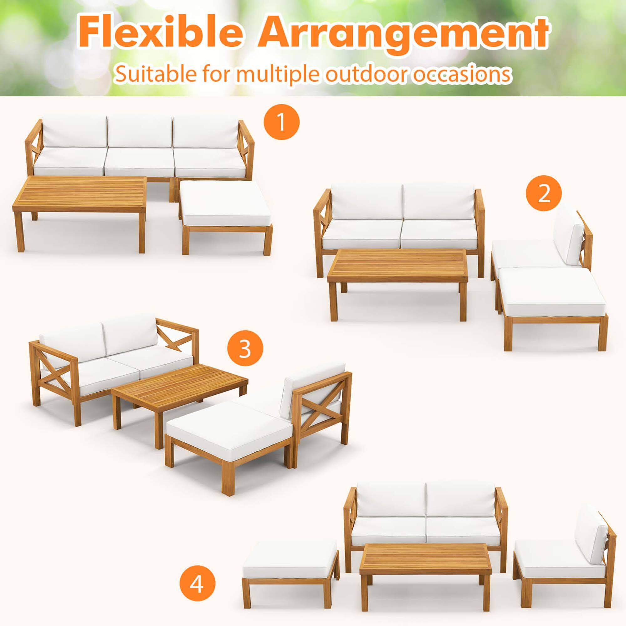 Flexible Arrangement
Suitable for multiple outdoor occasions
1
2
3
4