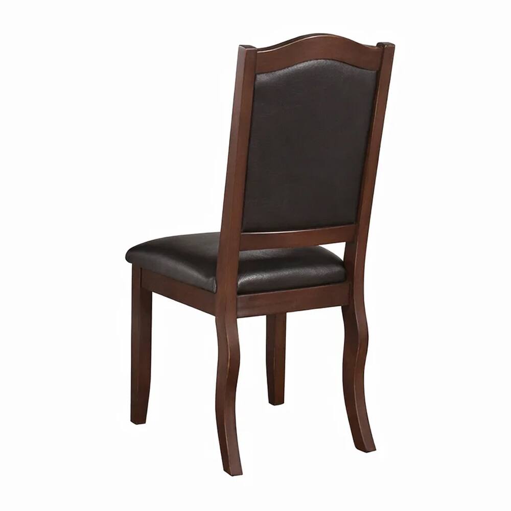 Alt View 2. Manhattan Lane - Contemporary Rubber Wood Dining Chair, Set Of 2, Brown And Black - Brown And Black.