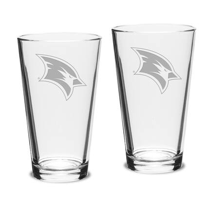 Front. Jardine - Saginaw Valley State Cardinals 16oz. Two-Piece Classic Pub Glass Set - Multicolor.