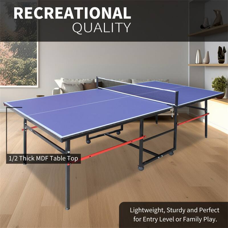 RECREATIONAL QUALITY

1/2 Thick MDF Table Top

Lightweight, Sturdy and Perfect for Entry Level or Family Play.