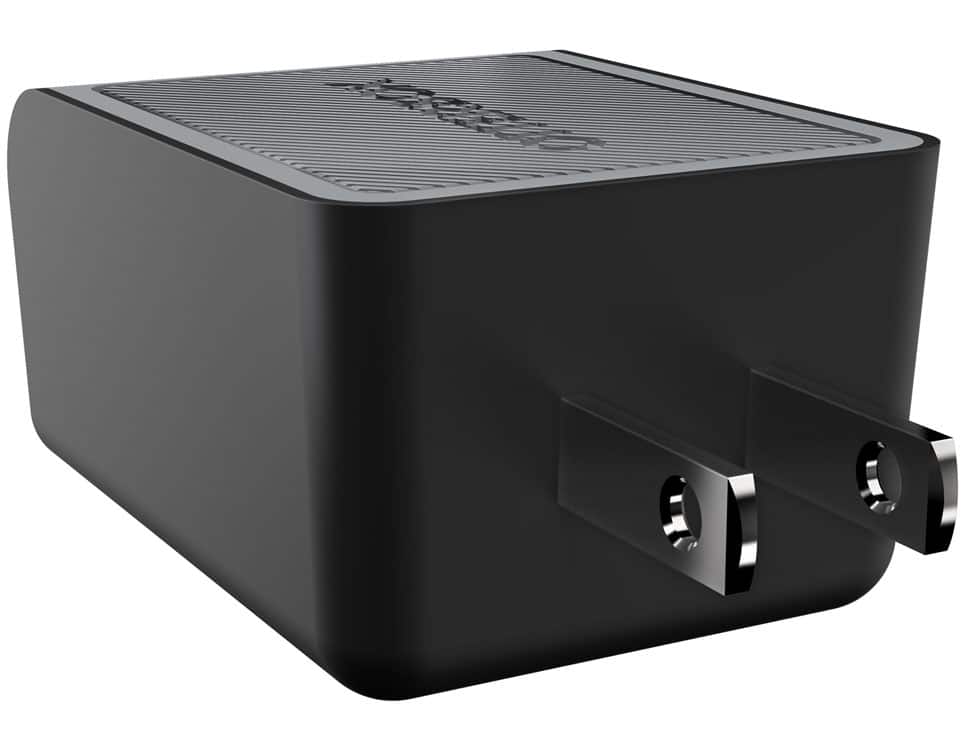 Left. OtterBox - Otterbox 4.8A Dual Universal Wall Charger | Color: Black - Black.