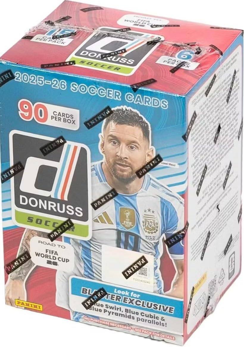 WORLD FIFA - CI PER CA CAROS PACK DOK THIP 6 PANINI DOKRUSS SOCCER PER PERTX PAC DX INI 2025-26 SOCCER CARDS 90 PER CARDS BOX PANINI Va ININ PANINI Mesai PANIN DONRUSS PANINI SOCC AFA PANINI ININO ROAD TO FIFA WORLD CUP PANINI 26 PANINI BL i Look for ININA TER PAMIEI lue ue Swirl, EXCLUSIVE Blue 000 NO Pyramids cubic & PURCHASE parallels! NECESSARY SEE PACK FOR DETAILS