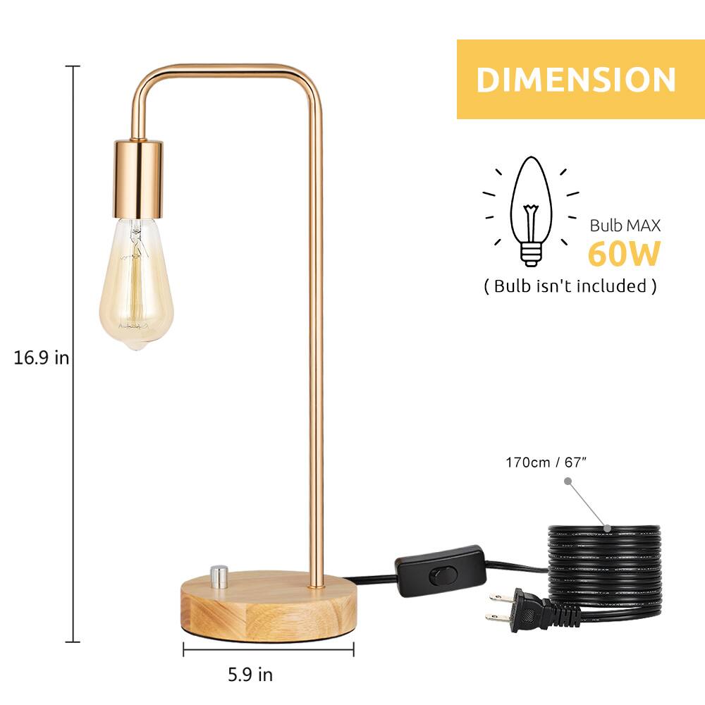 DIMENSION  
Bulb MAX 60W (Bulb isn't included)  
16.9 in  
170cm / 67"  
5.9 in