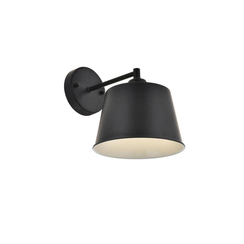 Alt View 2. Living District - Nota 1 light black Wall Sconce - Black.