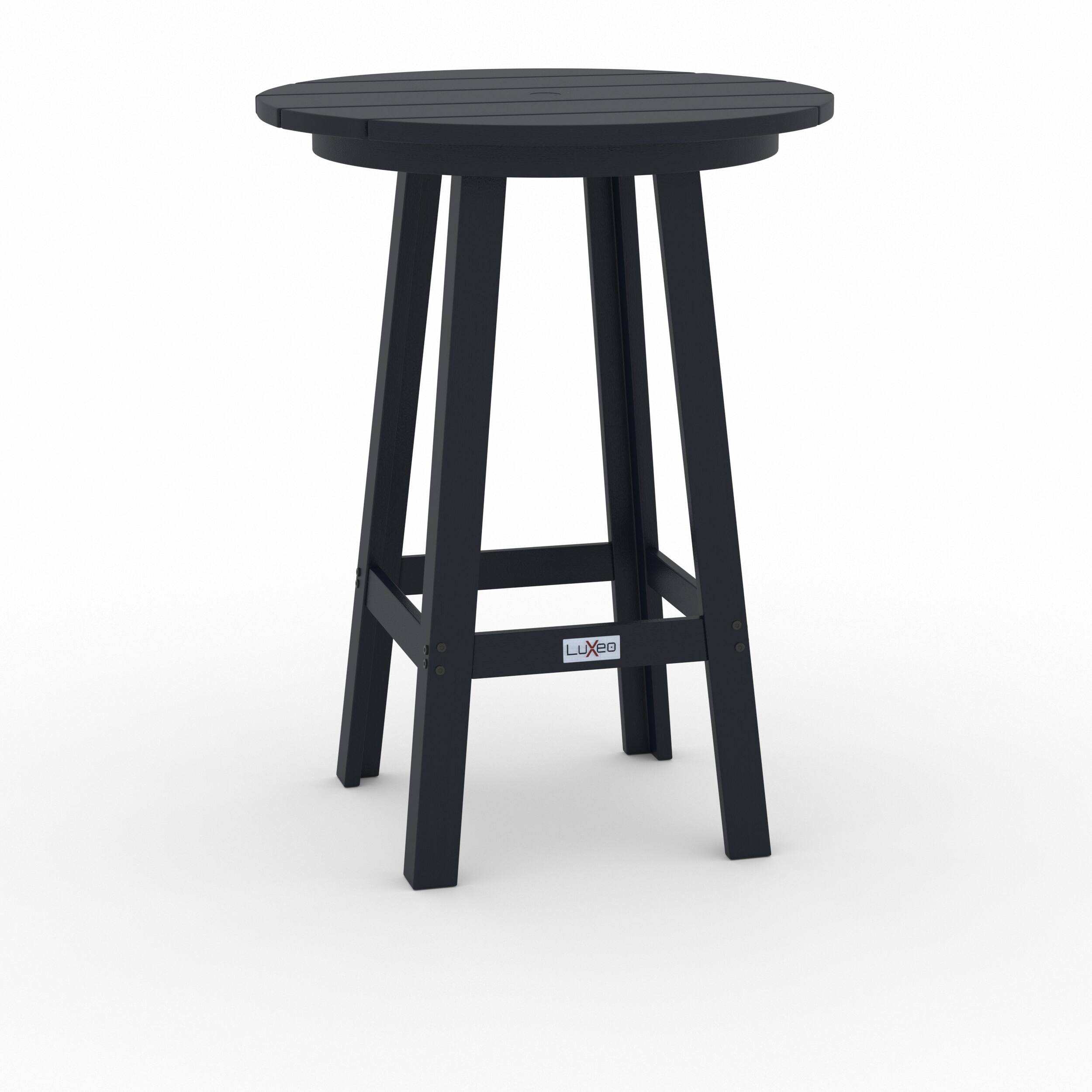 Alt View 4. LuXeo - Mason-Cabo Round Counter Bar,  Gray ( 3-Piece Set) - Gray.