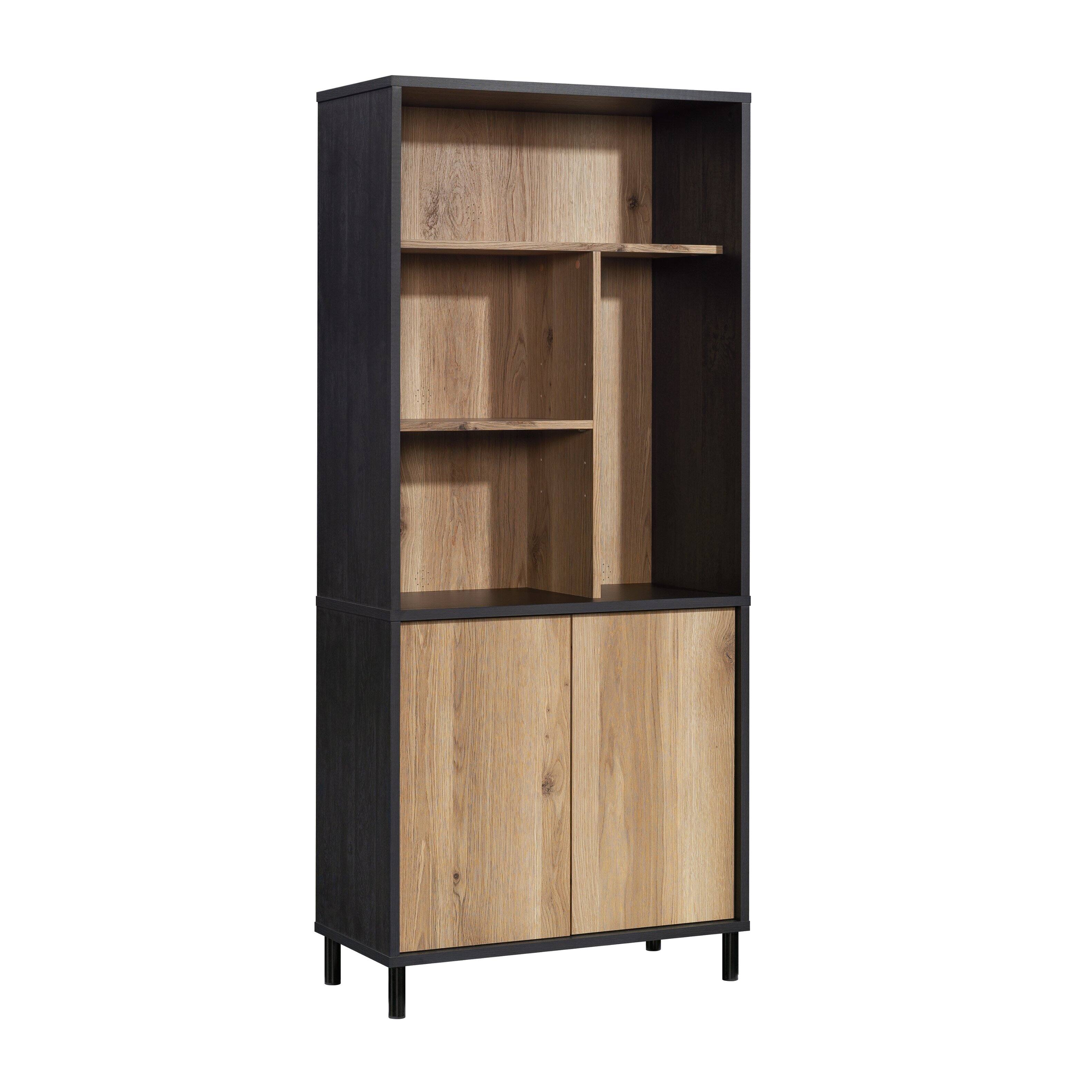 Front. Sauder - Acadia Way Library Bookcase - Black.