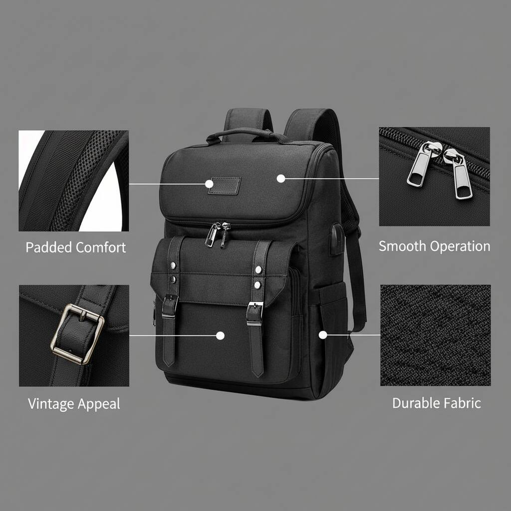 Padded Comfort  
Smooth Operation  
Vintage Appeal  
Durable Fabric