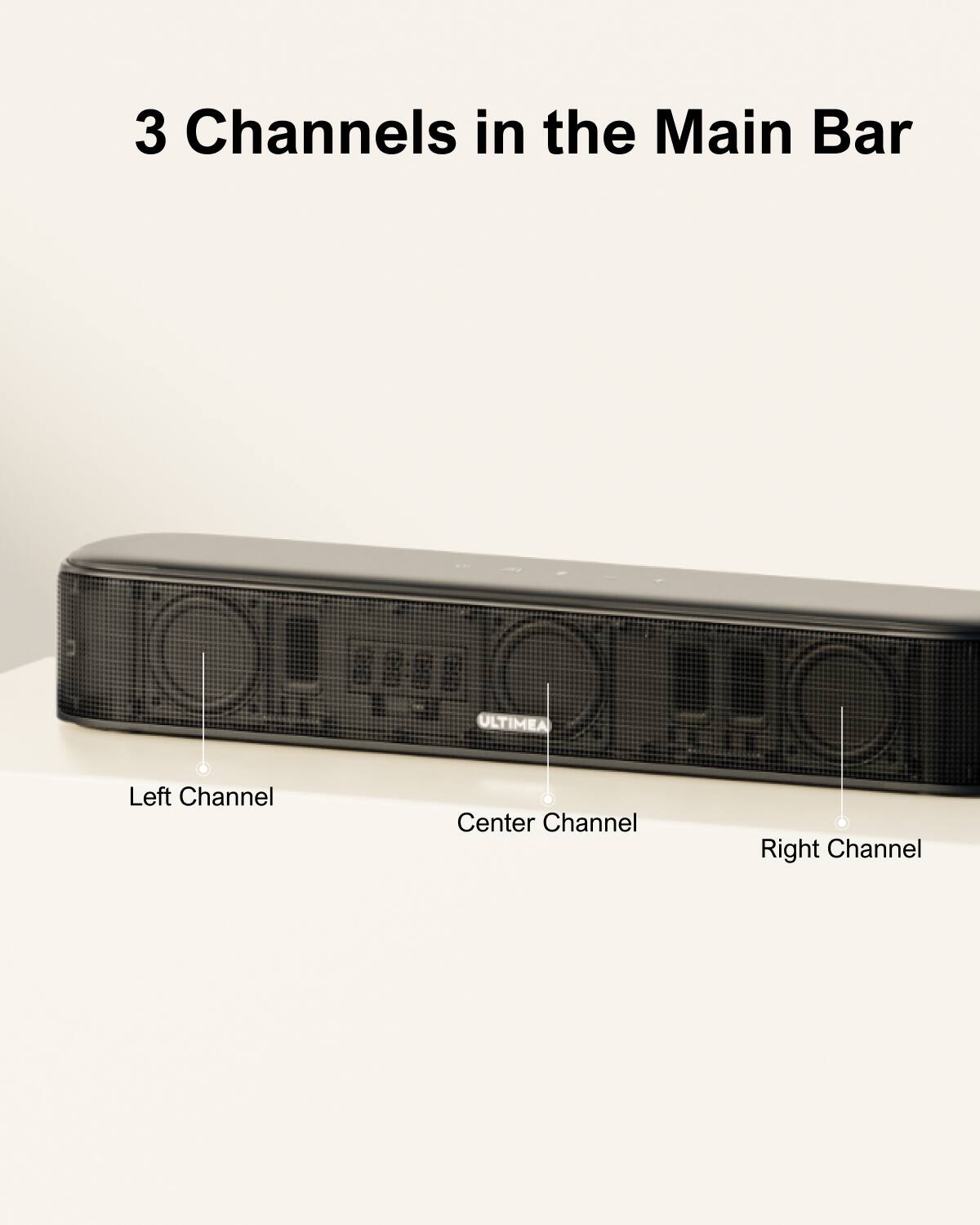 Ultimea Aura A40 7.1ch Virtual Surround Sound Bar, 4 Surround