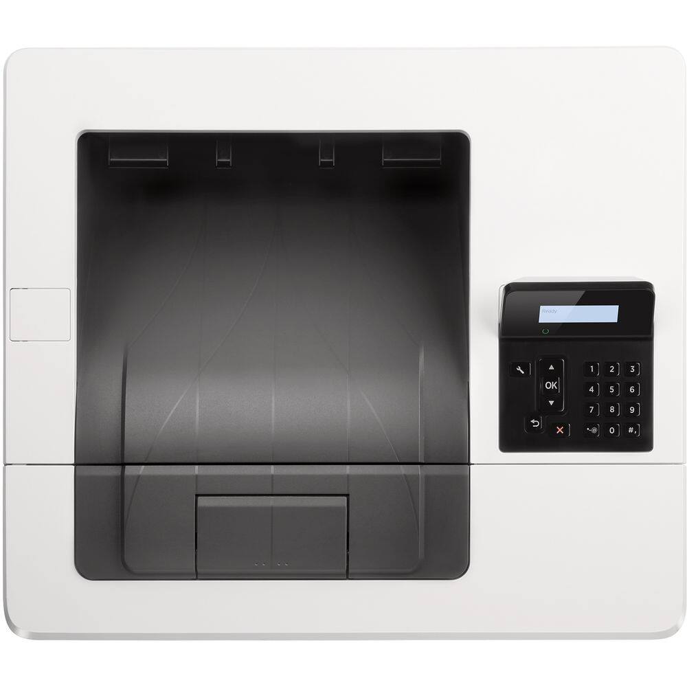 Back. HP - HP LaserJet Pro M501dn Monochrome Laser Printer (J8H61A)  With Power Strip Surge Protector and Electronics Basket MicroF.