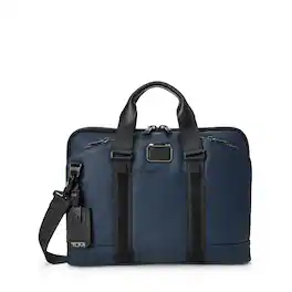 TUMI - Alpha Bravo Academy Brief - Navy Coated Canvas