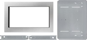 27" Trim Kit for Select KitchenAid microwaves - Stainless steel - Front_Zoom