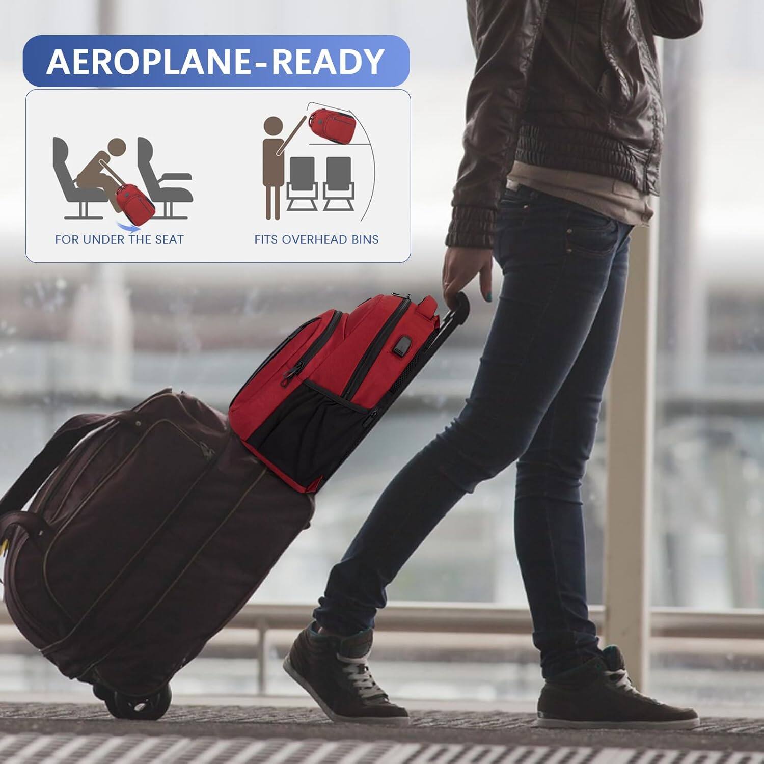 AEROPLANE-READY

FOR UNDER THE SEAT

FITS OVERHEAD BINS