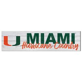 Jardine - Miami Hurricanes 40'' x 10'' Logo Sign - White