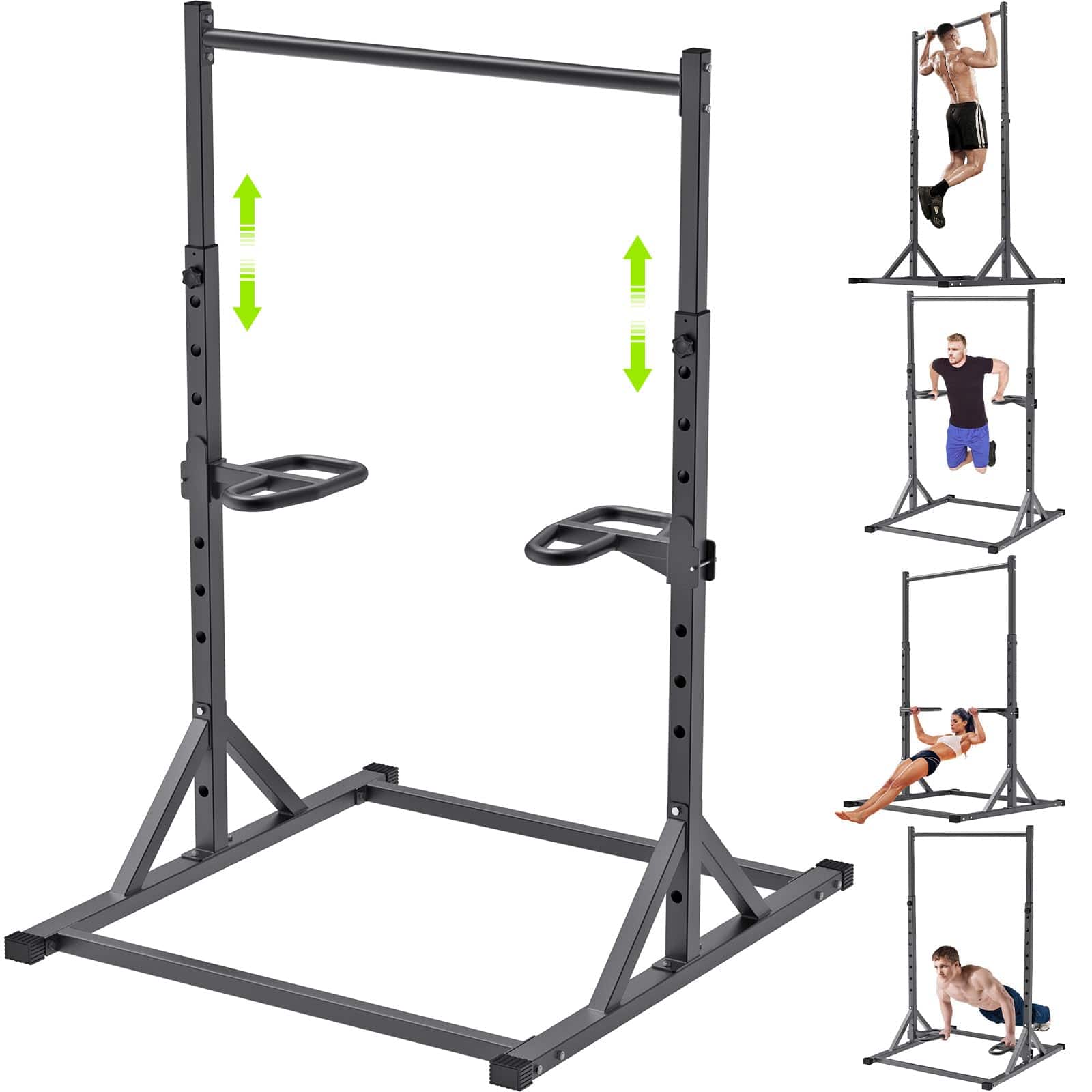 ThinkLink Electronic - Adjustable Pull Up Station Multifunction Bar Fully Welded s Capacity Power Tower Dip For Home Gym - Pull Up Station with Dip Bar