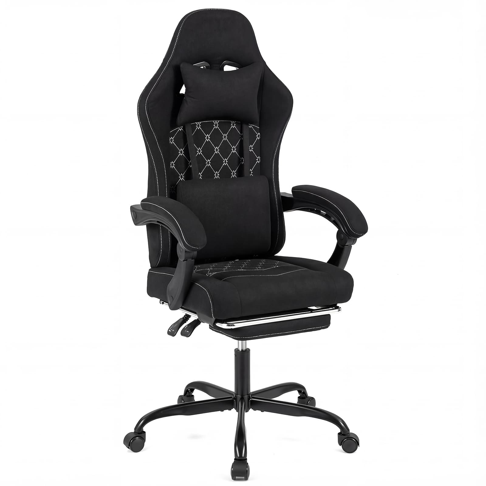 WELLFOR - Gaming Chair Height Adjustable Computer Chair with Headrest Video Game Chair - Black price history on PriceWatchPro