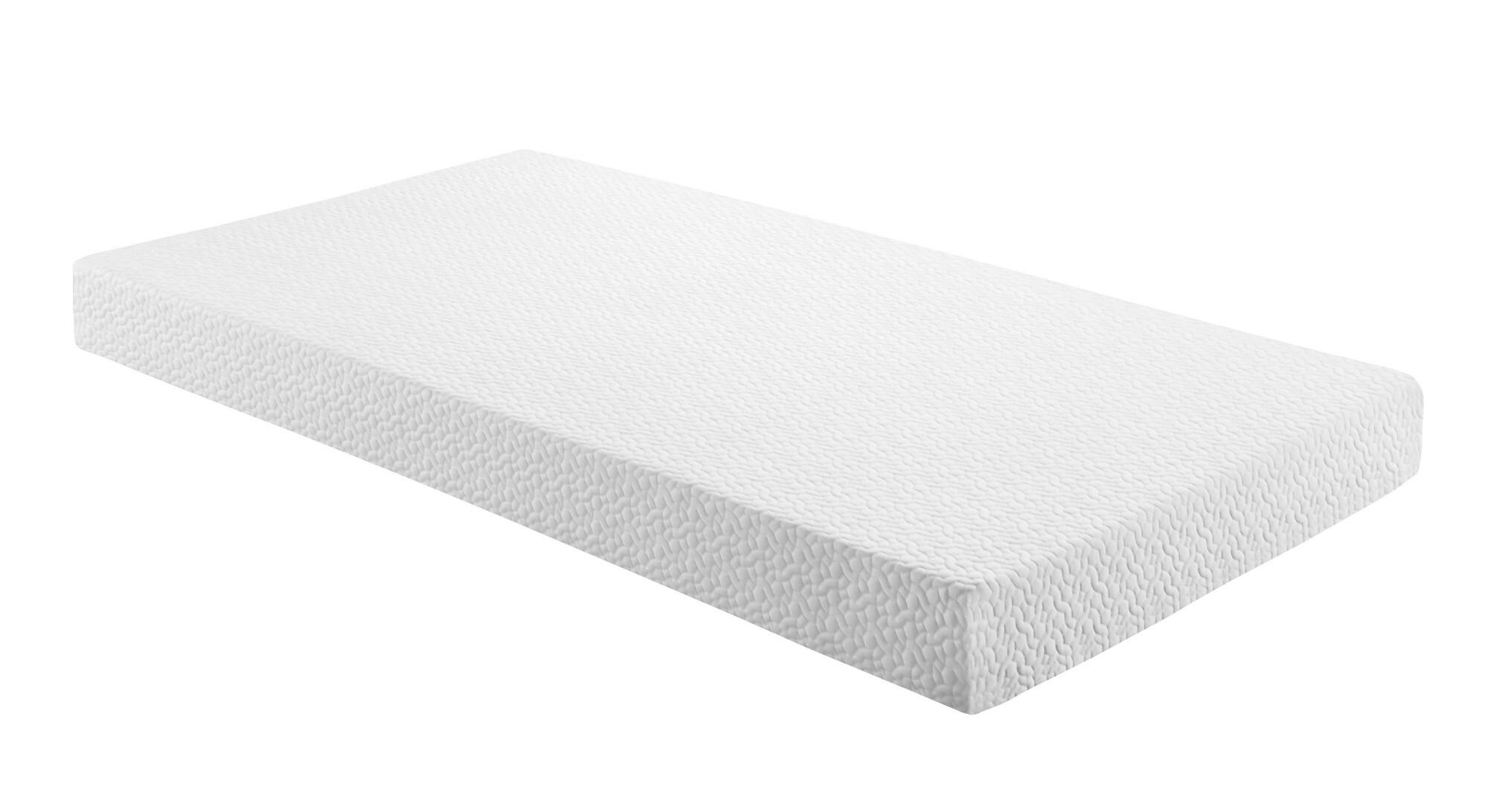 Glintex - 6 Inch Twin Gel Memory Foam Mattress with Tencel Fabric Cover and High-Density Foam Base - White