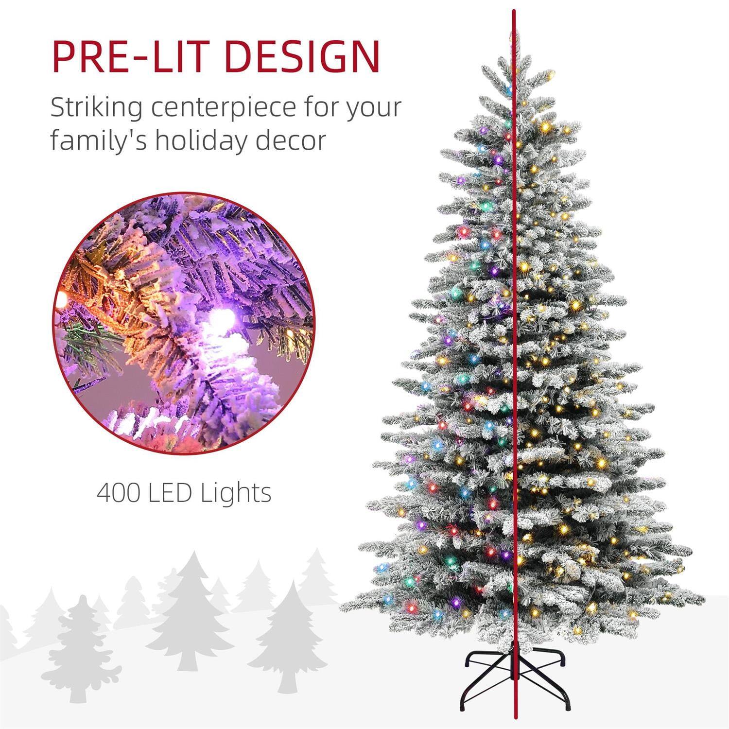 PRE-LIT DESIGN  
Striking centerpiece for your family's holiday decor  

400 LED Lights