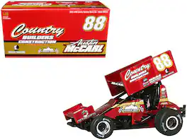 ACME - Winged Sprint Car #88 Austin McCarl Country Builders Construction Country Builders Racing World of Outlaws (2023) 1/18 - Red