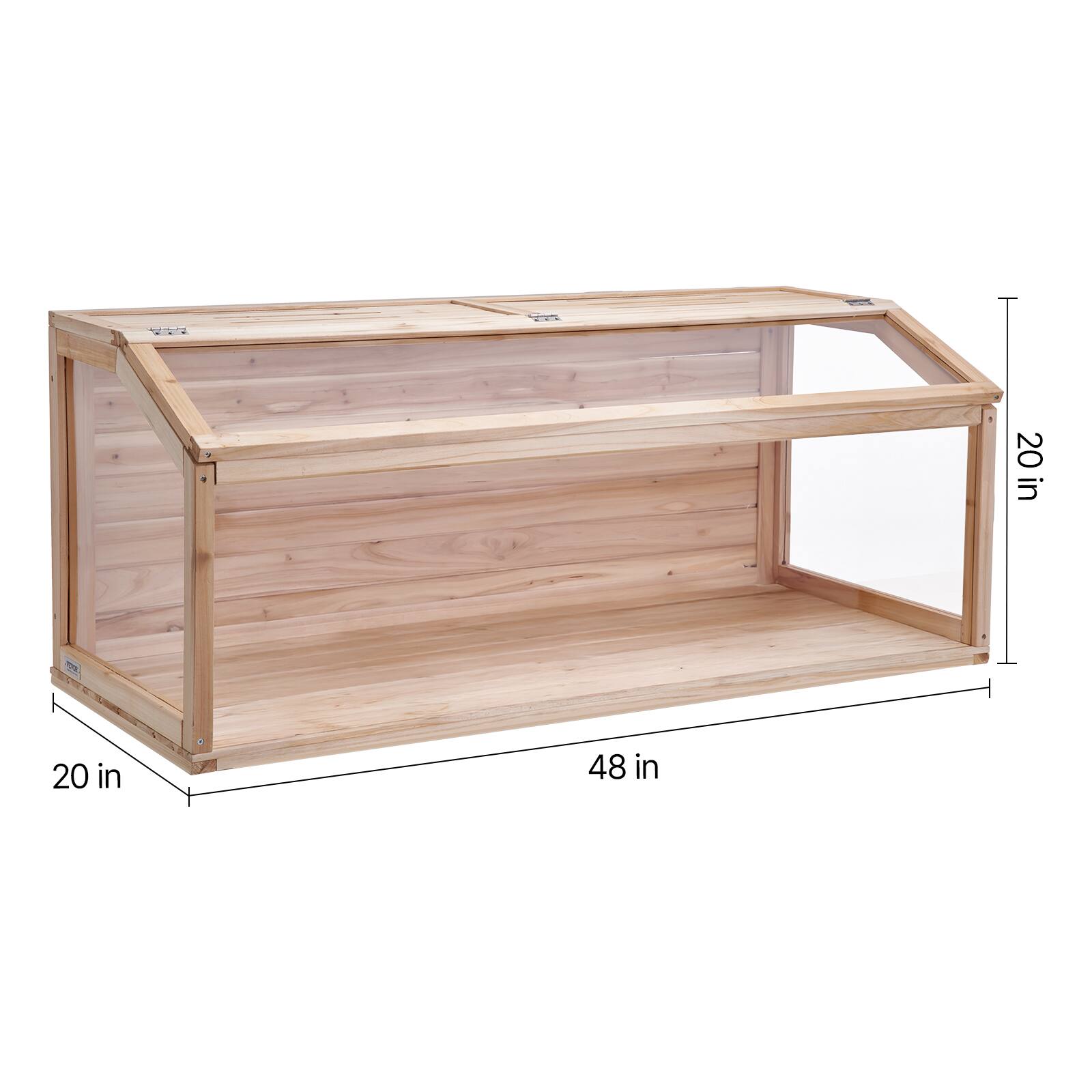 Alt View 4. VEVOR - Wooden Hamster Cage, 270° Viewing Hamster Habitat, 48 x 20 x 20in, Dwarf Hamster Cages with Openable Top.
