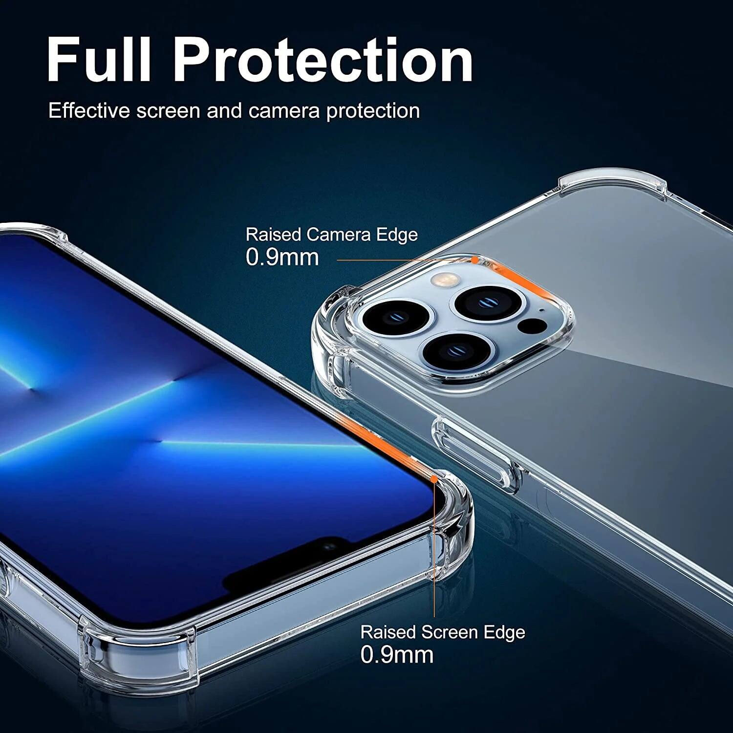 Full Protection
Effective screen and camera protection
Raised Camera Edge 0.9mm
Raised Screen Edge 0.9mm