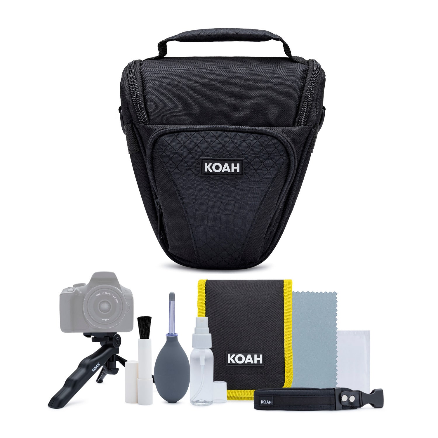 Koah - Holster Camera Case and Accessory Bundle for DSLR, Mirrorless, & Camcorders