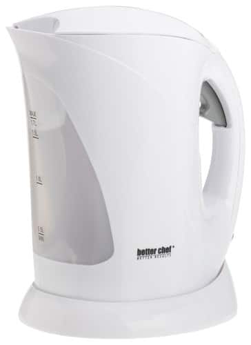 Front Standard. Better Chef - 1.7L Cordless Electric Kettle - White.