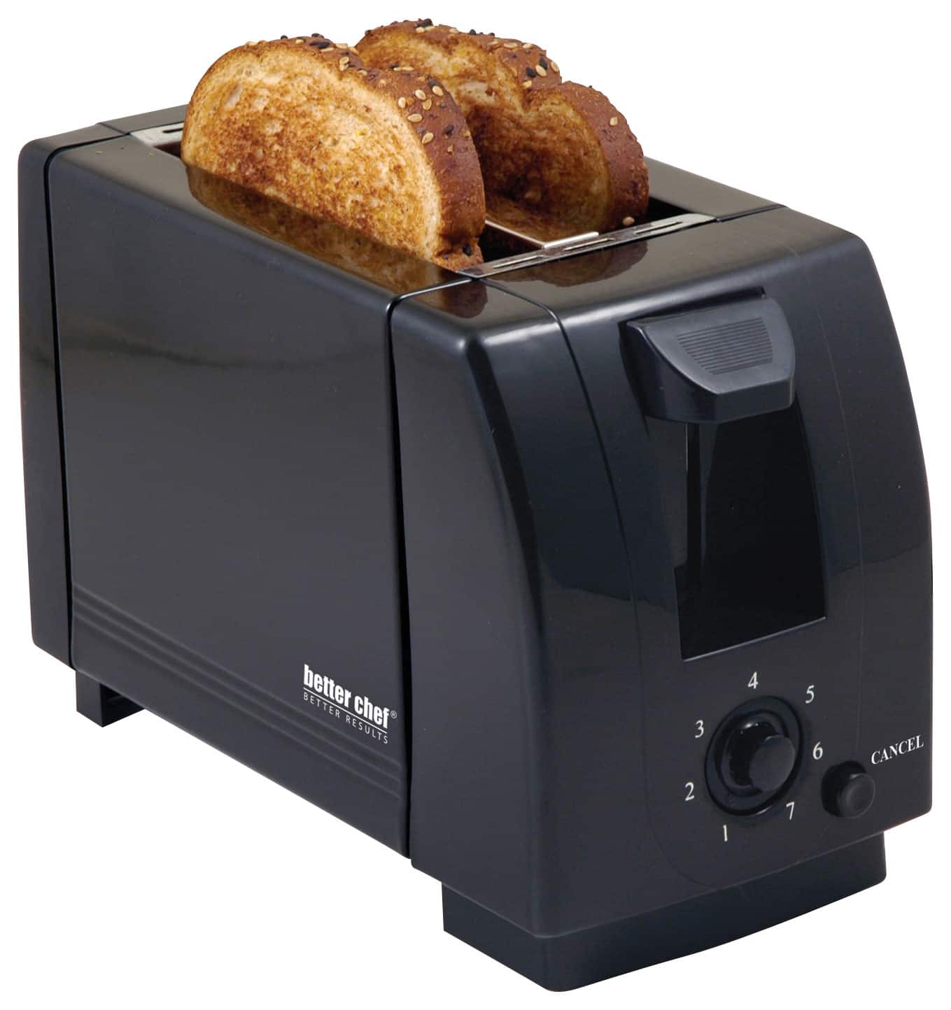Angle. Better Chef - 2-Slice Toaster - Black.