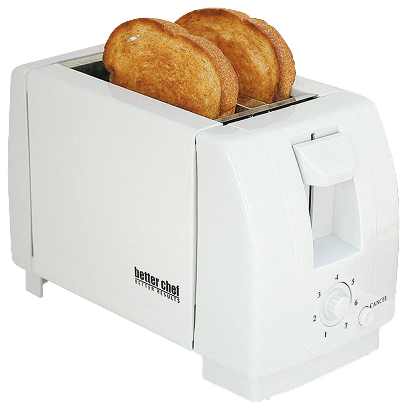 Angle. Better Chef - 2-Slice Toaster - White.