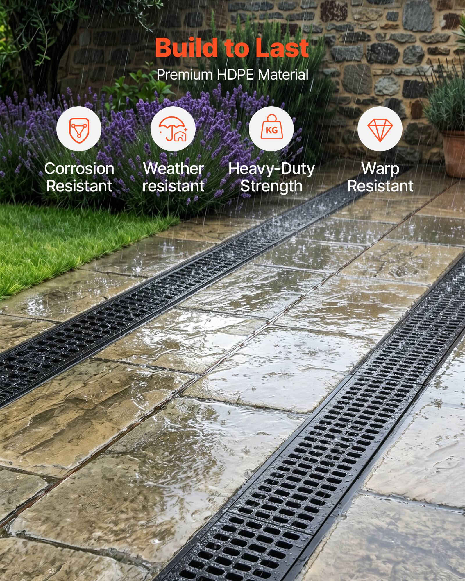 Build to Last  
Premium HDPE Material  
Corrosion Resistant  
Weather Resistant  
Heavy-Duty Strength  
Warp Resistant