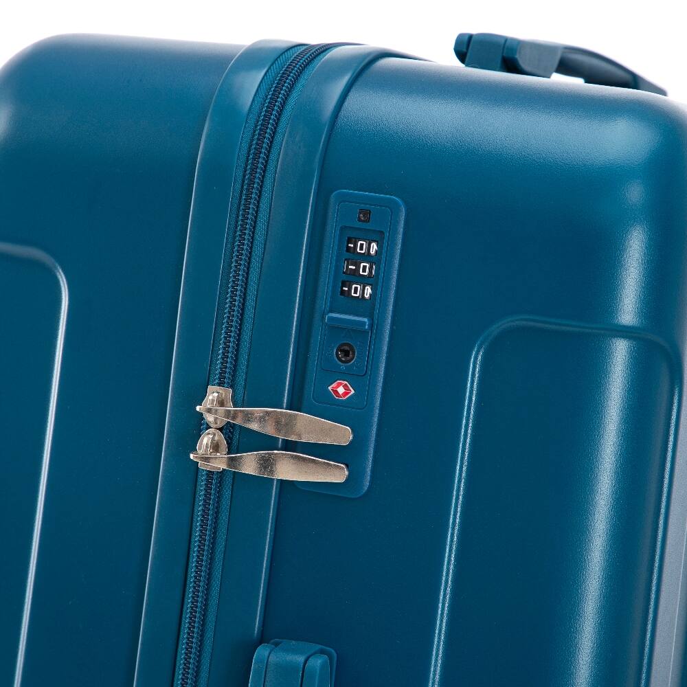 Alt View 10. Ropilly - Ropilly 3 Piece Luggage Set ABS Hard Shell Spinner Wheel Suitcase Dark Blue - Dark Blue.