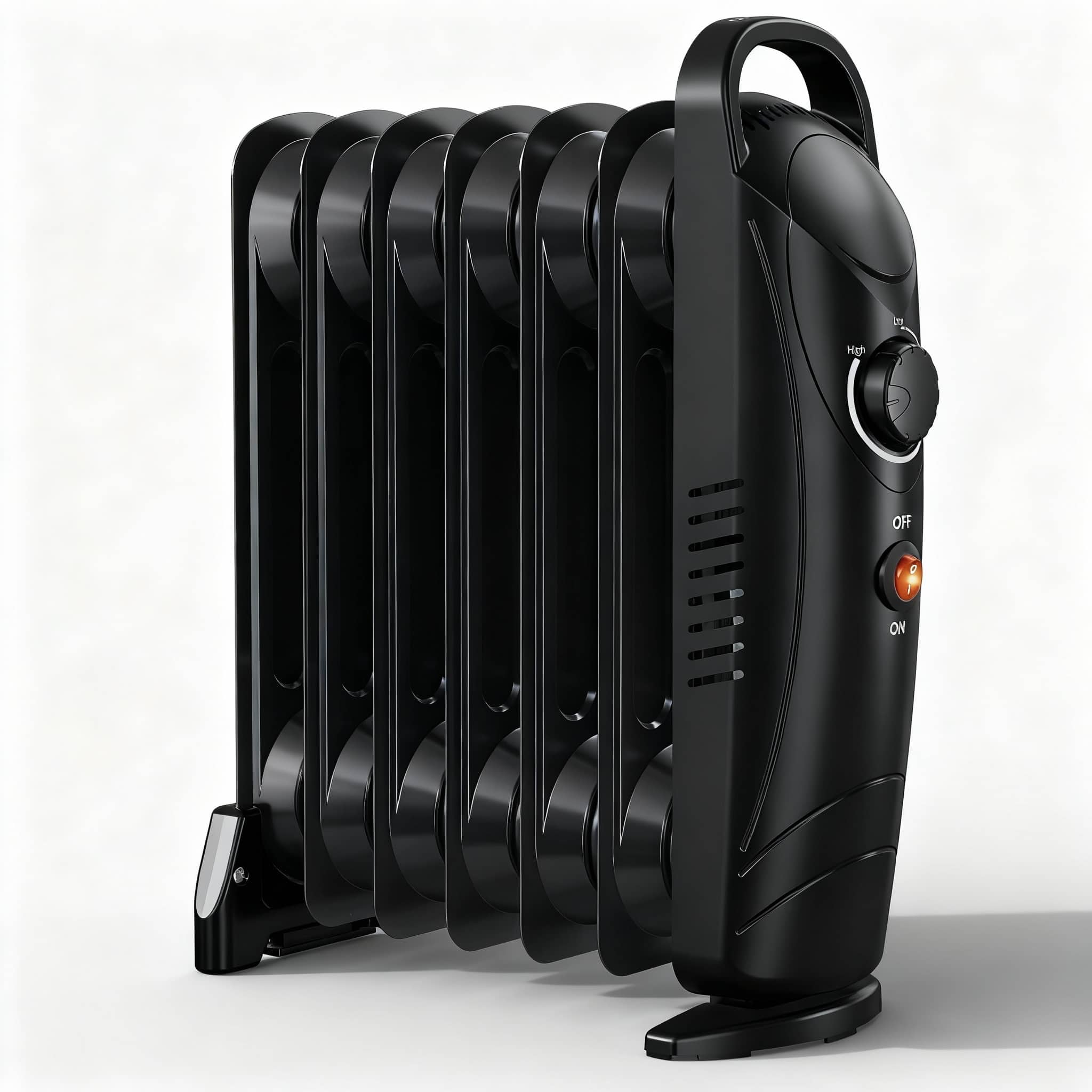 Airo Comfort - Portable 700W Oil-Filled Radiant Space Heater – Personal Heater with Energy Saving - Black