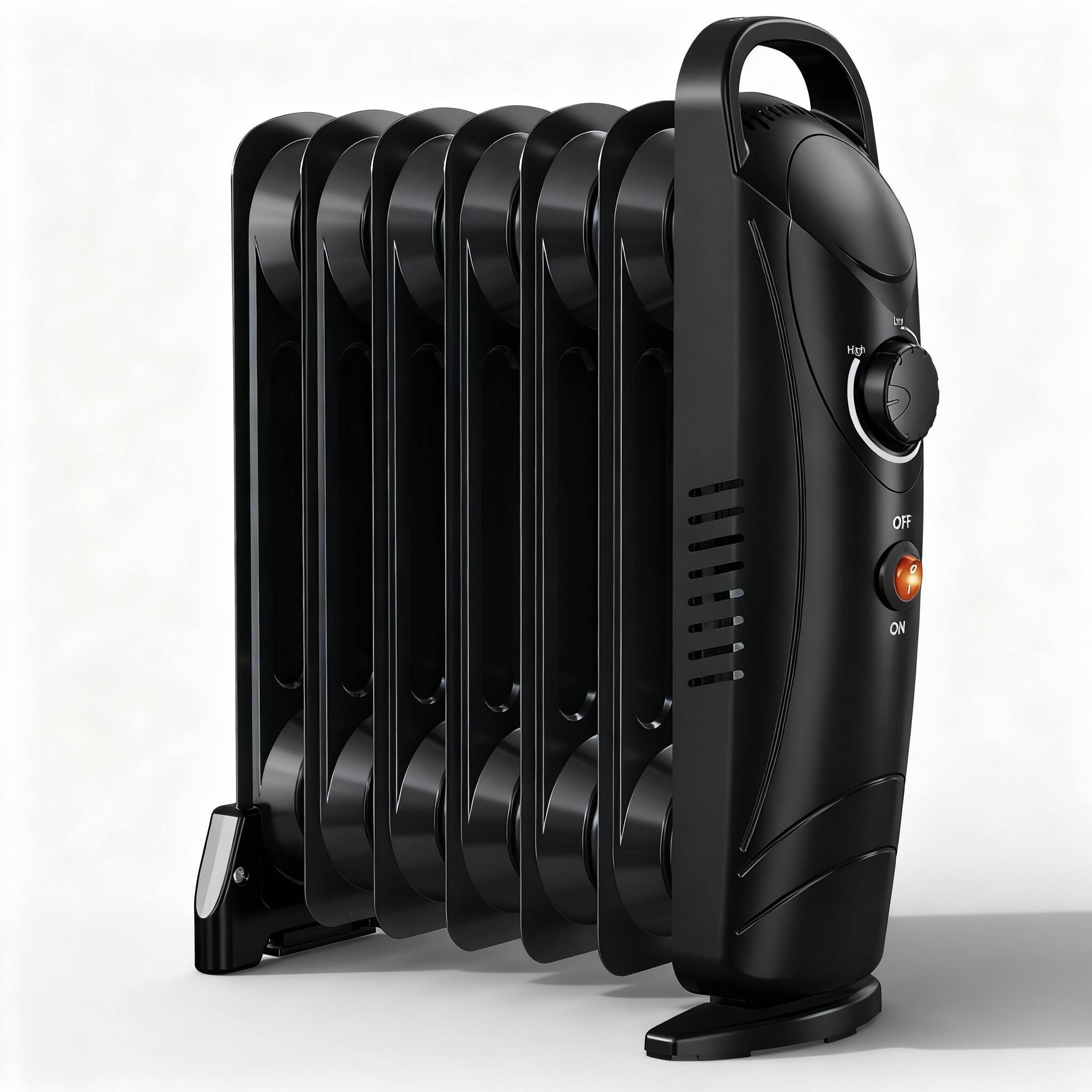 Airo Comfort - Portable 700W Oil-Filled Radiant Space Heater – Personal Heater with Energy Saving - Black