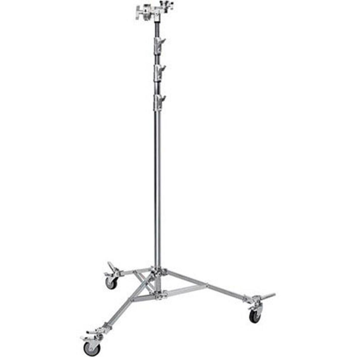 Front. Avenger - Avenger 19' Overhead Stand 58 with Grip Head / Braked Wheels, 4 Sections, 3 Risers, Chrome Steel.