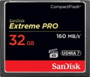 Front. SanDisk - Extreme Pro 32GB CompactFlash (CF) Memory Card - Black.