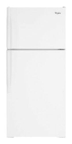 Front Standard. Whirlpool - 17.6 Cu. Ft. Top-Freezer Refrigerator - White.