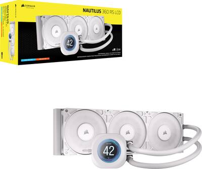 CORSAIR NAUTILUS 360 RS LCD Liquid CPU Cooler White CW-9061034-WW CORSAIR NAUTILUS 360 RS LCD Liquid CPU Cooler White CW-9061034-WW