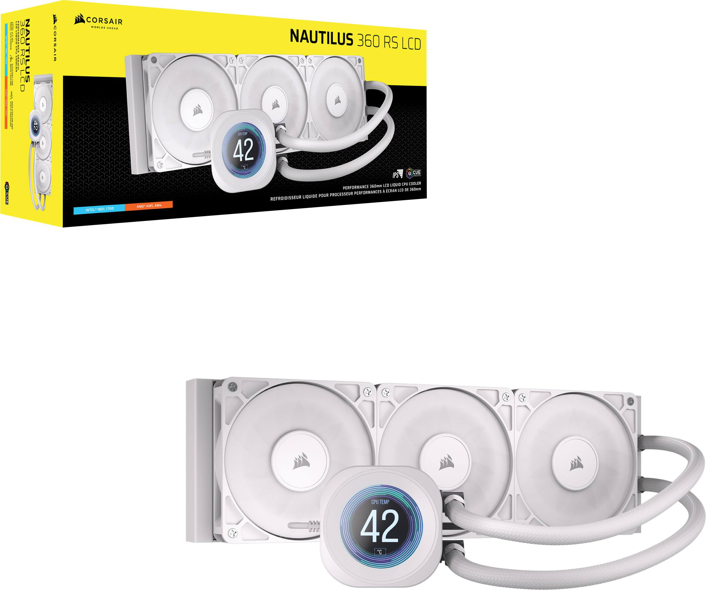 NAUTILUS 360 RS LCD

CORSAIR

REFROIDISSEUR LIQUIDE POUR PROCESSEUR

42°C

PERFORMANCE D'EXCELLENCE AVEC UN COEUR DE 360mm

PSU COMPATIBLE

42°C

OUT TEMP

42°C