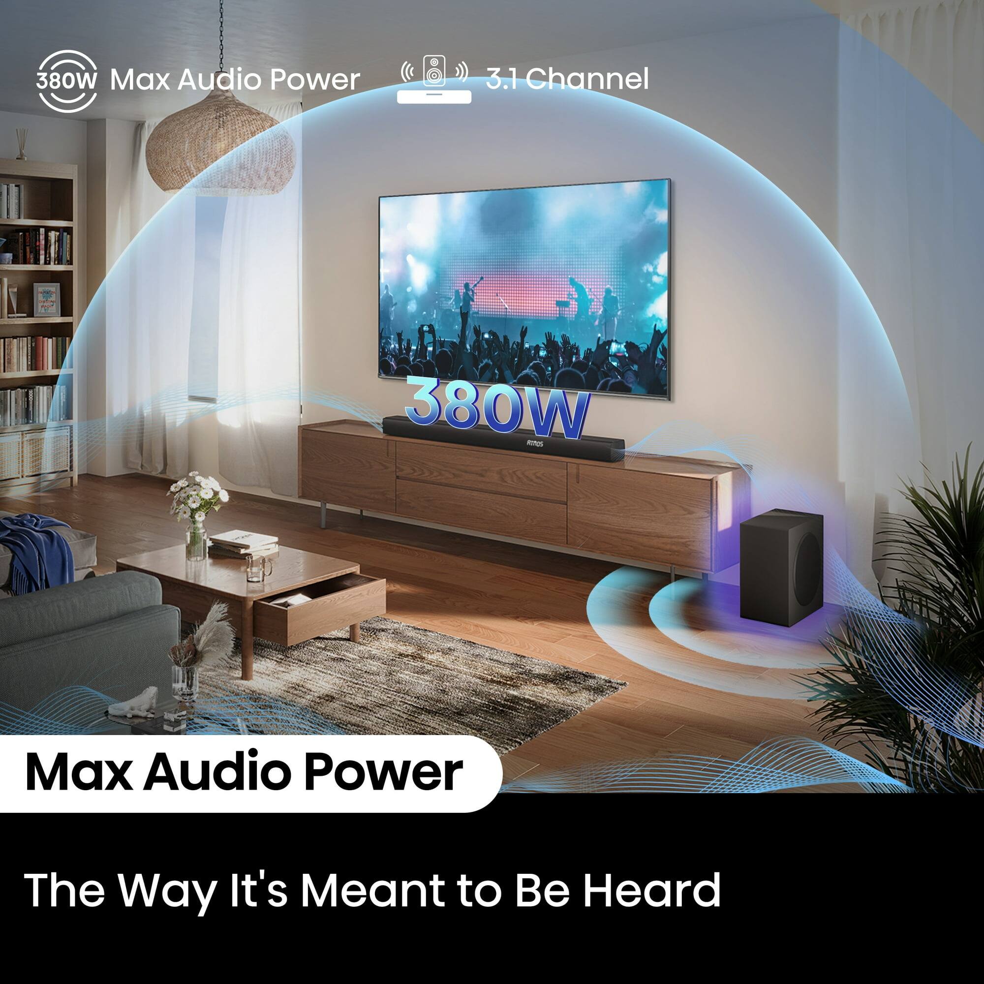 380W Max Audio Power, 3.1 Channel, Max Audio Power - The Way It's Meant to Be Heard