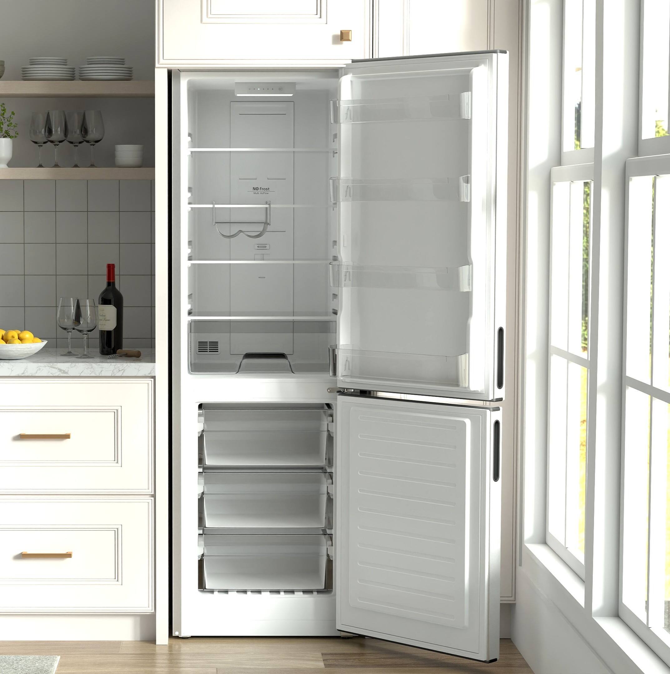 Alt View 8. Conserv - Conserv 11 cu ft. Bottom Freezer Refrigerator 24 inch Fridge w/ WINE RACK Stainless 110V - Stainless.