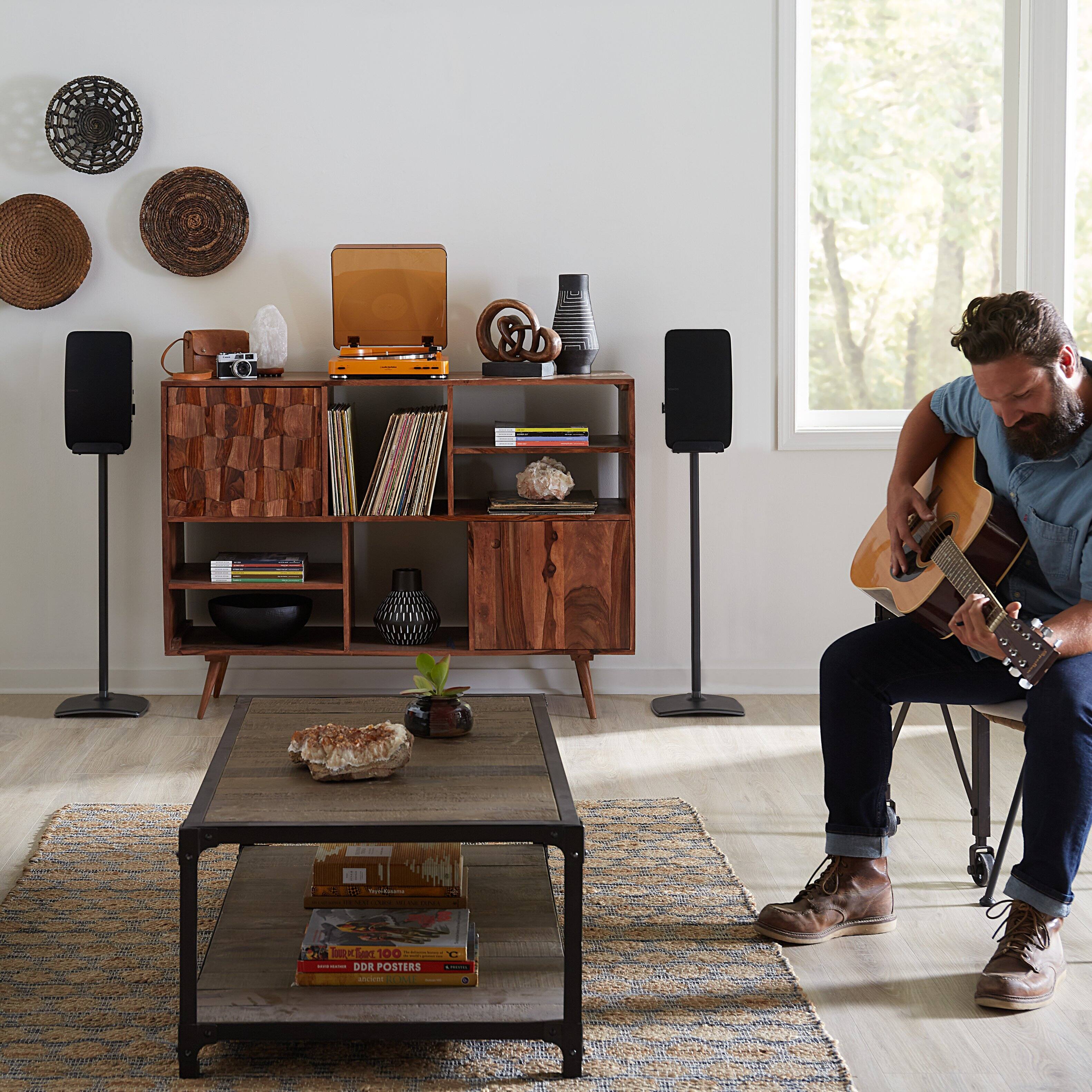 Alt View 13. Sanus - Wireless Speaker Stands Designed for Sonos Five and Play: 5 Speakers - Black.