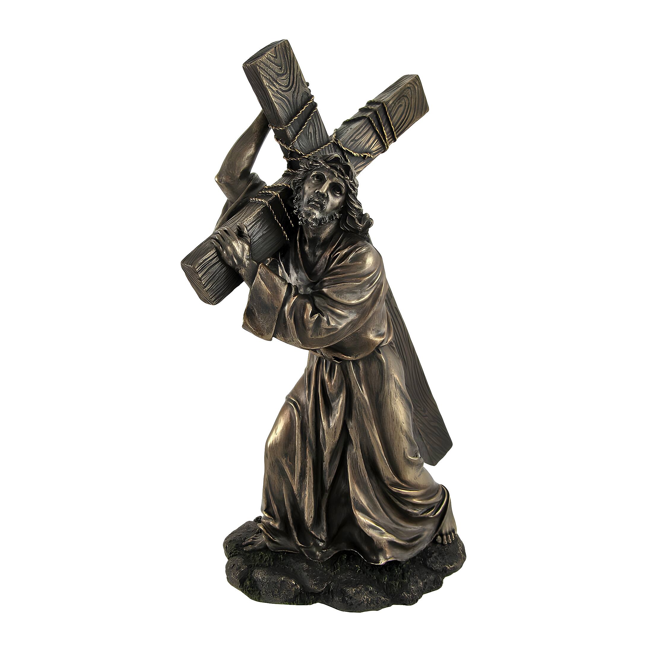 Alt View 3. Veronese Design - Bronzed Jesus on the Way to Calvary Statue - Bronze.