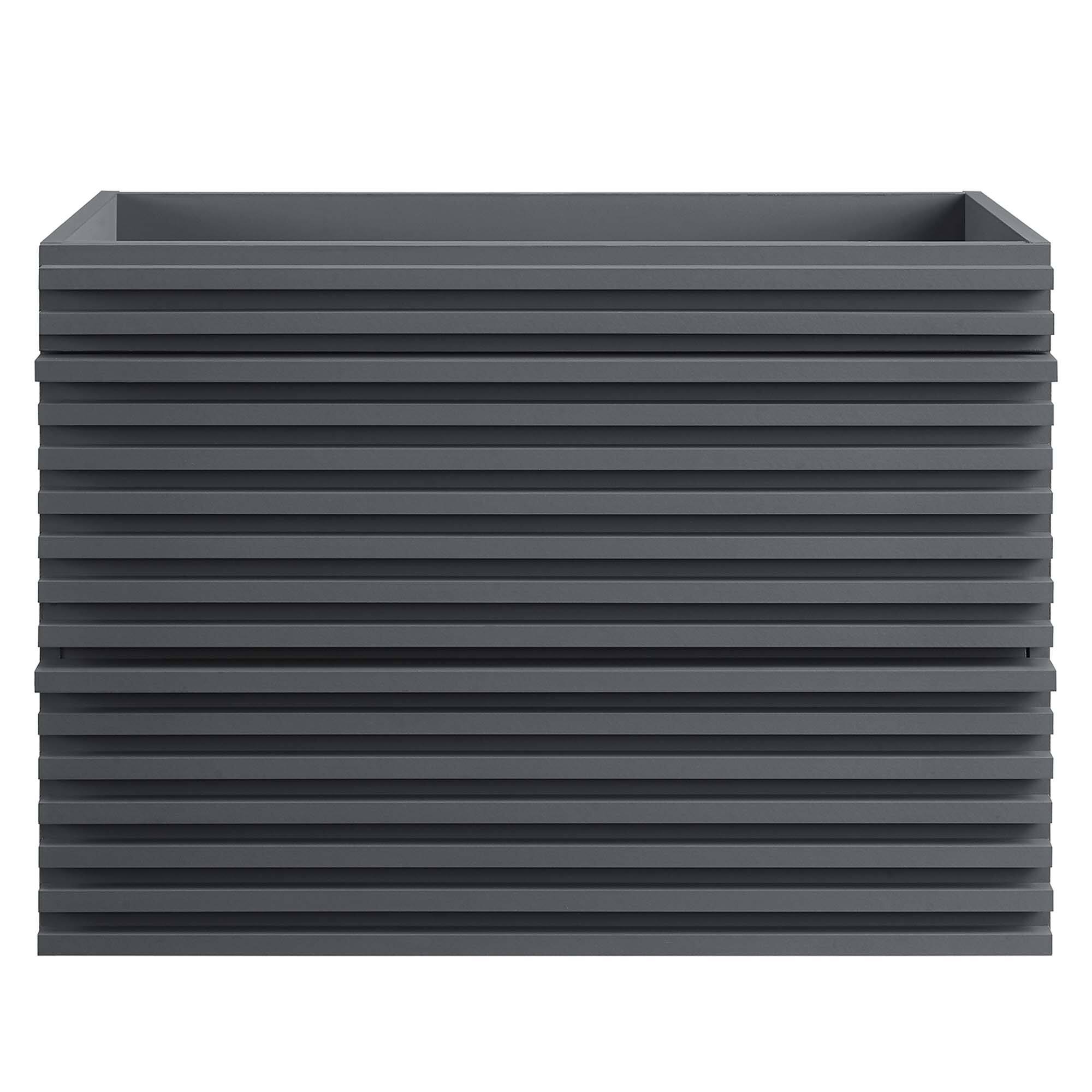 Alt View 4. Modway - Render Wall-Mount Bathroom Cabinet Basin Not Included - Gray.