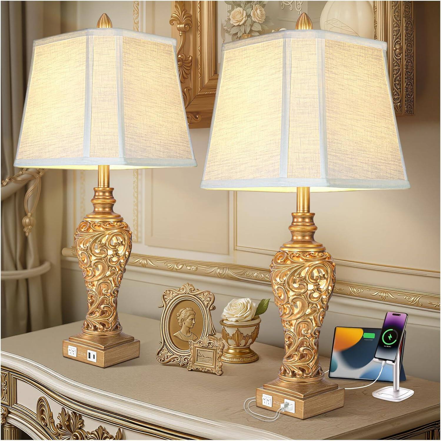 Antique Gold-Set of 2-28.5 inch