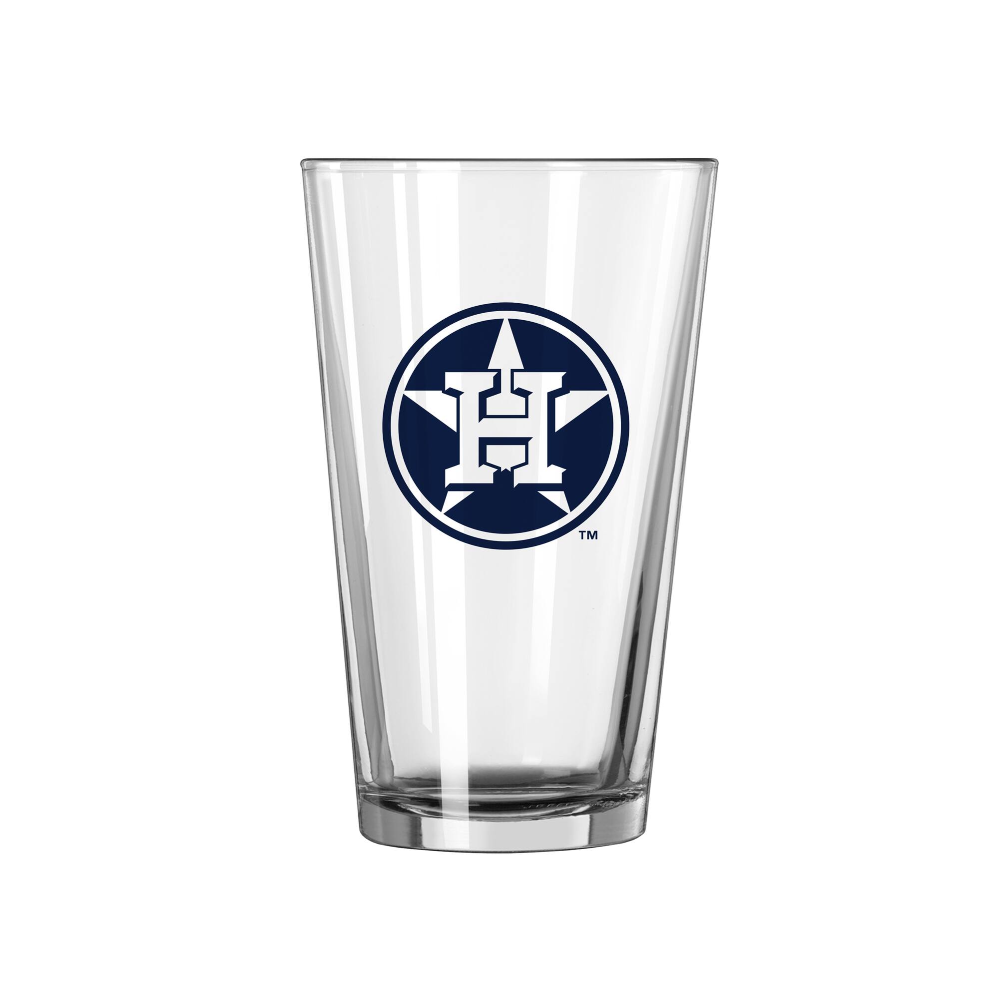 Alt View 1. Logo Brands - Houston Astros 16oz. Team Wordmark Game Day Pint Glass - Multicolor.
