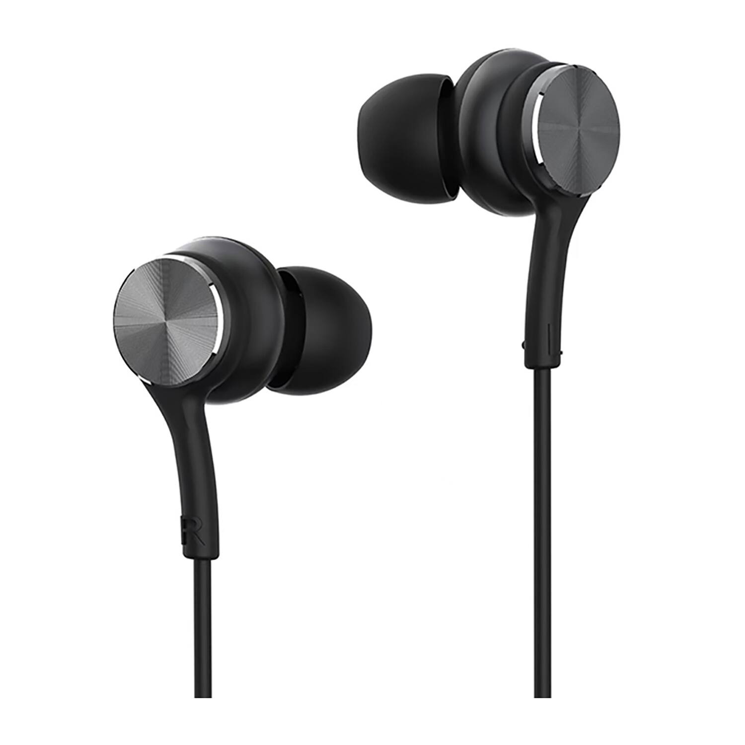 Angle. Maxell - Fusion X Wiews In-Ear Earbuds, In-Line Mic/Remote, USB-C Connector, USB-A Adapter - Black.