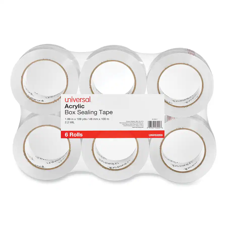 Universal Deluxe General Purpose Acrylic Box Sealing Tape 1.88Inch x ...