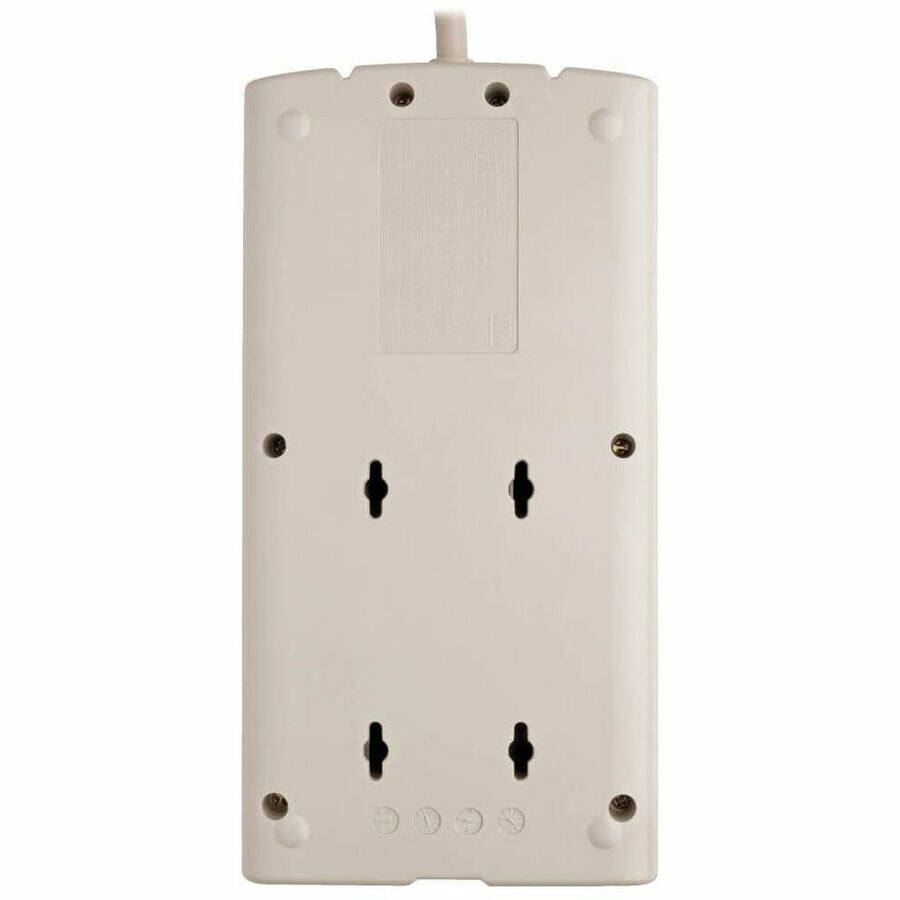 Alt View 5. Tripp Lite - Tripp Lite by Eaton Protect It! 8-Outlet Surge Protector 25 ft. Cord with Right-Angle Plug 1440 Joules Diagnostic LEDs - Light Gray.