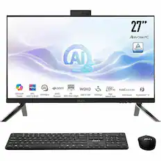 27" Al-in-One PC with TUV Rheinland Certified NPU Al Microsoft NPU MSI Engine Coprocessor Intel Al Boost 000 I P 5 DDR5 WQHD 100 178 Hz Tobii Aware DORS IPS High 2560 x 1440 EyesErgo Tobii Aware Thunderbolt 4 Memory Wide View Angle Refresh Rate HISI.